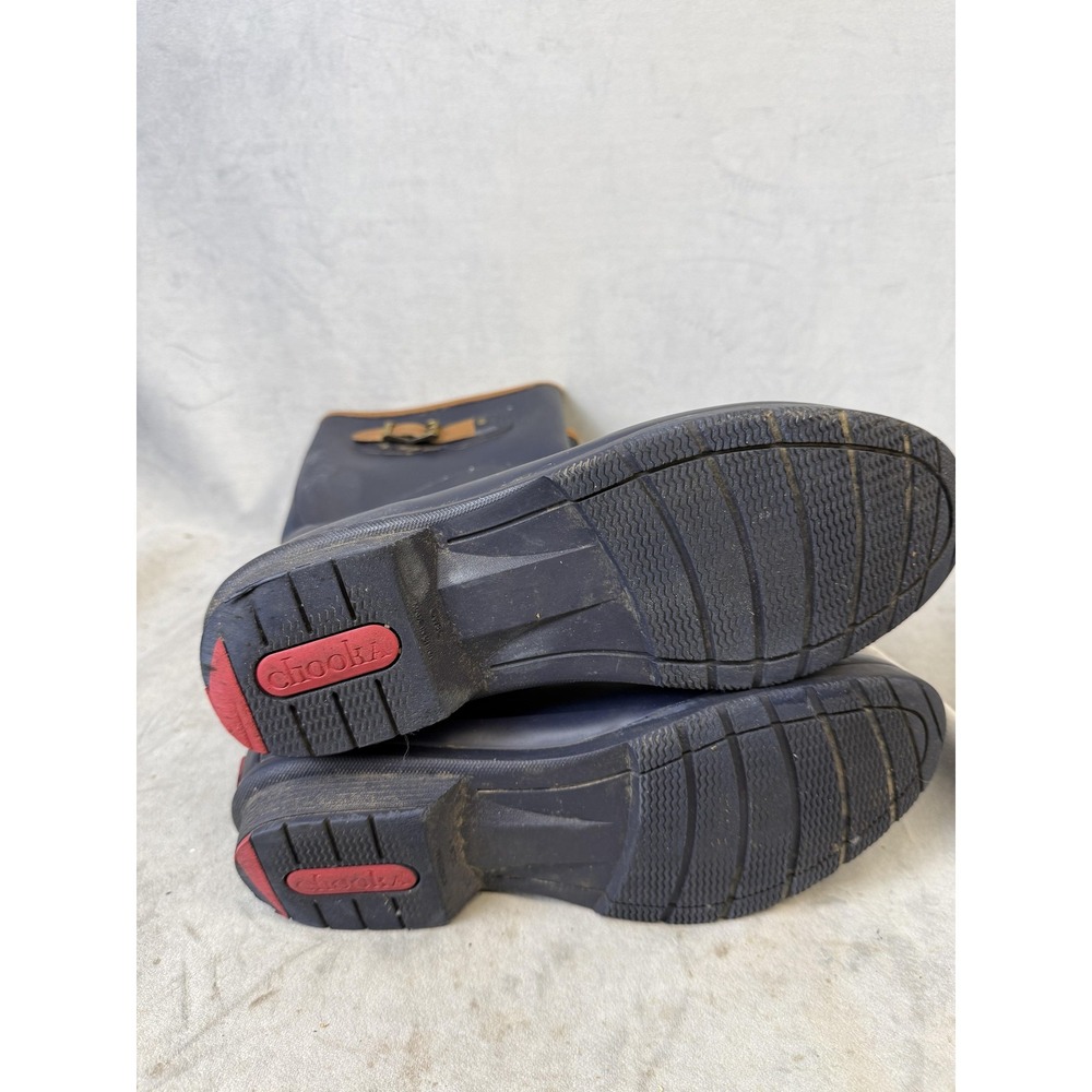 Chooka Boots Womens Size 10 Navy City Solid Rain Mid Calf Rubber Waterproof - Picture 10 of 14